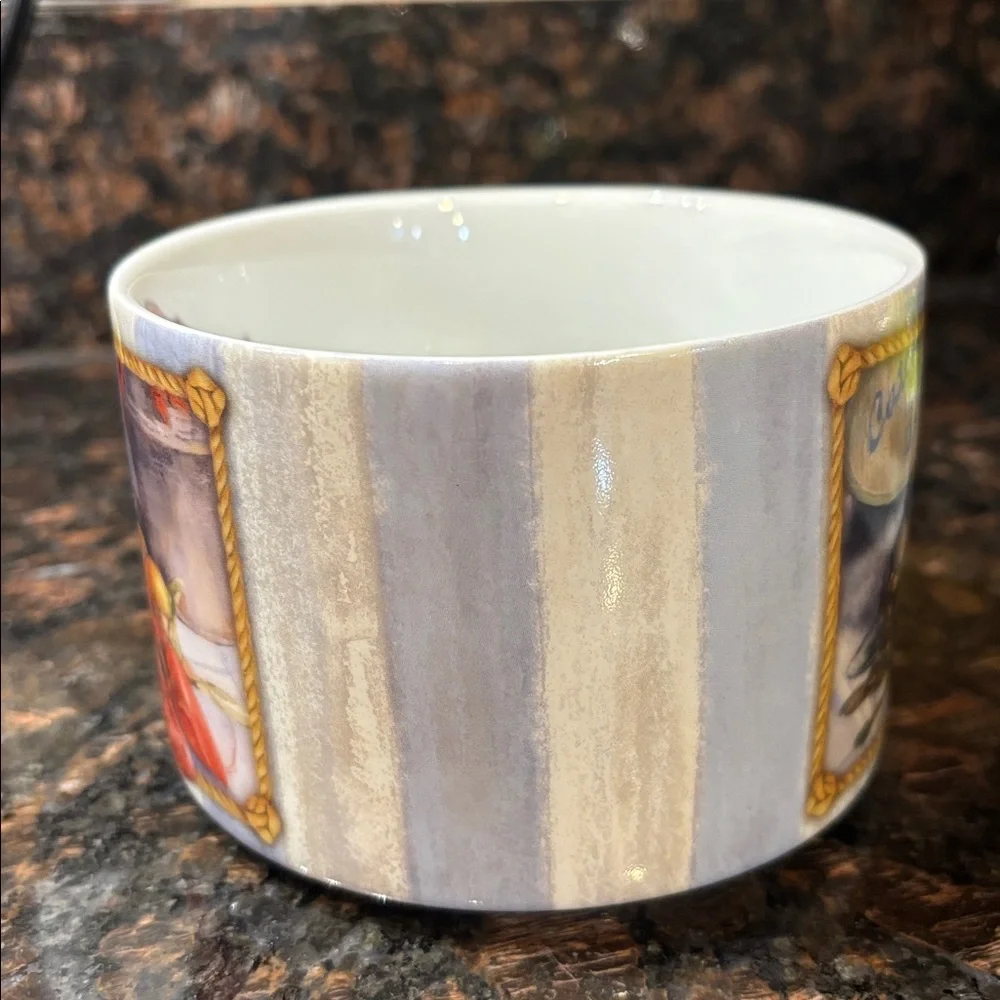 Soup Mug Cape Shore Catch of the Day Boston Oversized Coastal Ocean Nautical